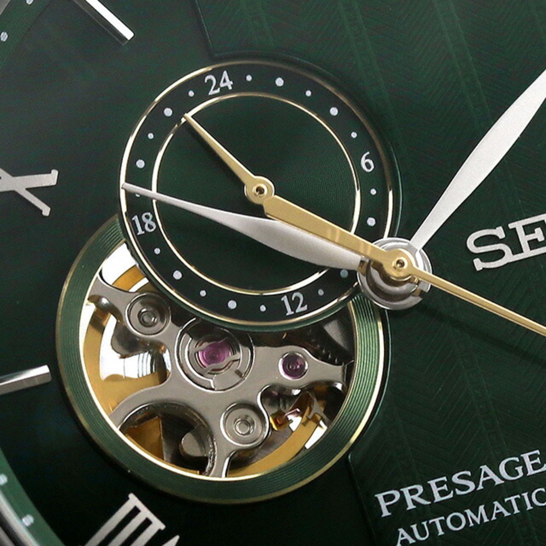 セイコー SEIKO PRESAGE 腕時計 メンズ SARY237 プレザージュ 自動巻き グリーンxシルバー アナログ表示 5