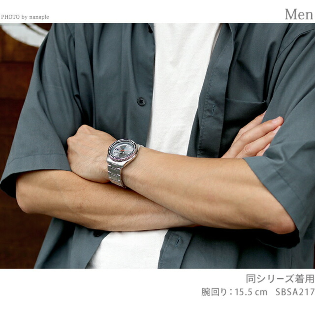 Seiko 5 Sports 腕時計 メンズ SBSA221 スポーツ 自動巻き ブラックxシルバー アナログ表示 6