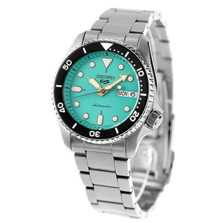 【新品】 Seiko 5 Sports 腕時計 ユニセックス SBSA229 スポーツ 自動巻き エメラルドグリーンxシルバー アナログ表示(腕時計)