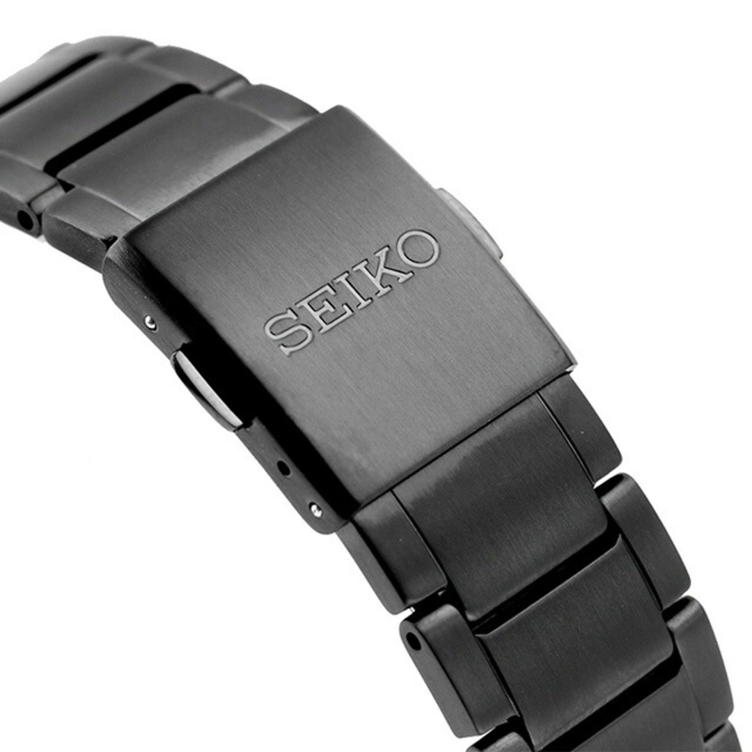 SEIKO SELECTION 腕時計 メンズ SBTM333 チタン製ソーラー電波 ワールドタイム機能付き 電波ソーラー ブラックxブラック アナログ表示 3