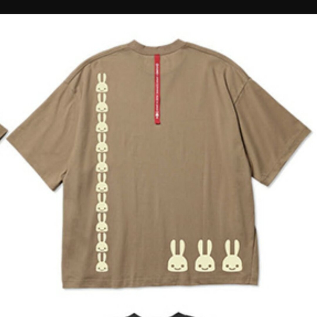 CUNE(キューン)のCUNE キューン Tシャツ ビッグ シルエット うさぎ ベージュ メンズのトップス(Tシャツ/カットソー(半袖/袖なし))の商品写真
