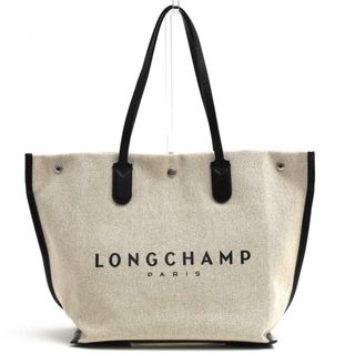 ロンシャン(LONGCHAMP)のロンシャン／Longchamp バッグ トートバッグ 鞄 ハンドバッグ レディース 女性 女性用コットン 綿 キャンバス レザー 革 オフホワイト 白 ホワイト  10090HSG037 Tote bag L Roseau Ecru ロゾ エクリュ(トートバッグ)