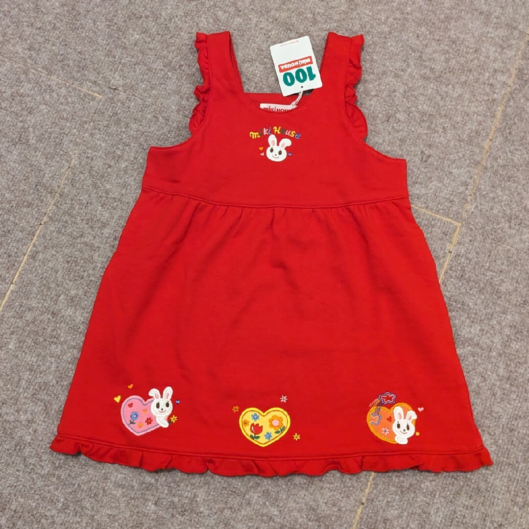 mikihouse(ミキハウス)の【タグ付き未使用品】MiKihouse ワンピース 100 キッズ/ベビー/マタニティのキッズ服女の子用(90cm~)(ワンピース)の商品写真