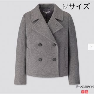 ユニクロ(UNIQLO)の【JW ANDERSON×UNIQLO】ショートPコート【M】グレー　コラボ(ピーコート)