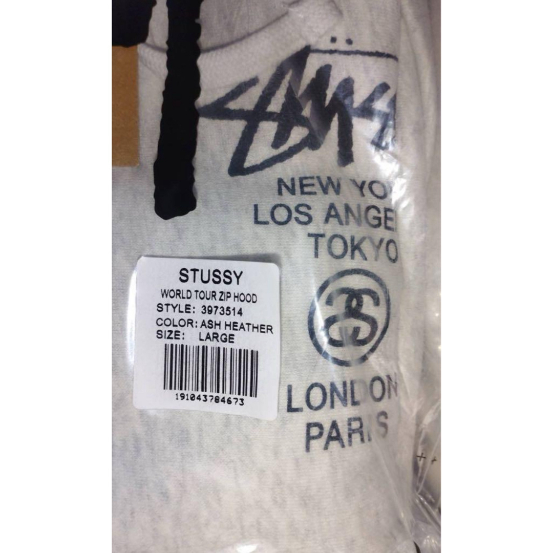 ステューシー STUSSY パーカー フルジップ WORLD TOUR Lサイズ