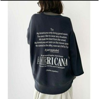 アパルトモンドゥーズィエムクラス(L'Appartement DEUXIEME CLASSE)のAmericana/アメリカーナ　Halfsleeve Logo Sweat(トレーナー/スウェット)