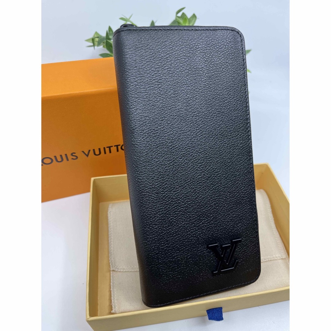 【極美品】LOUIS VUITTON ジッピーウォレット LVアエログラム BK