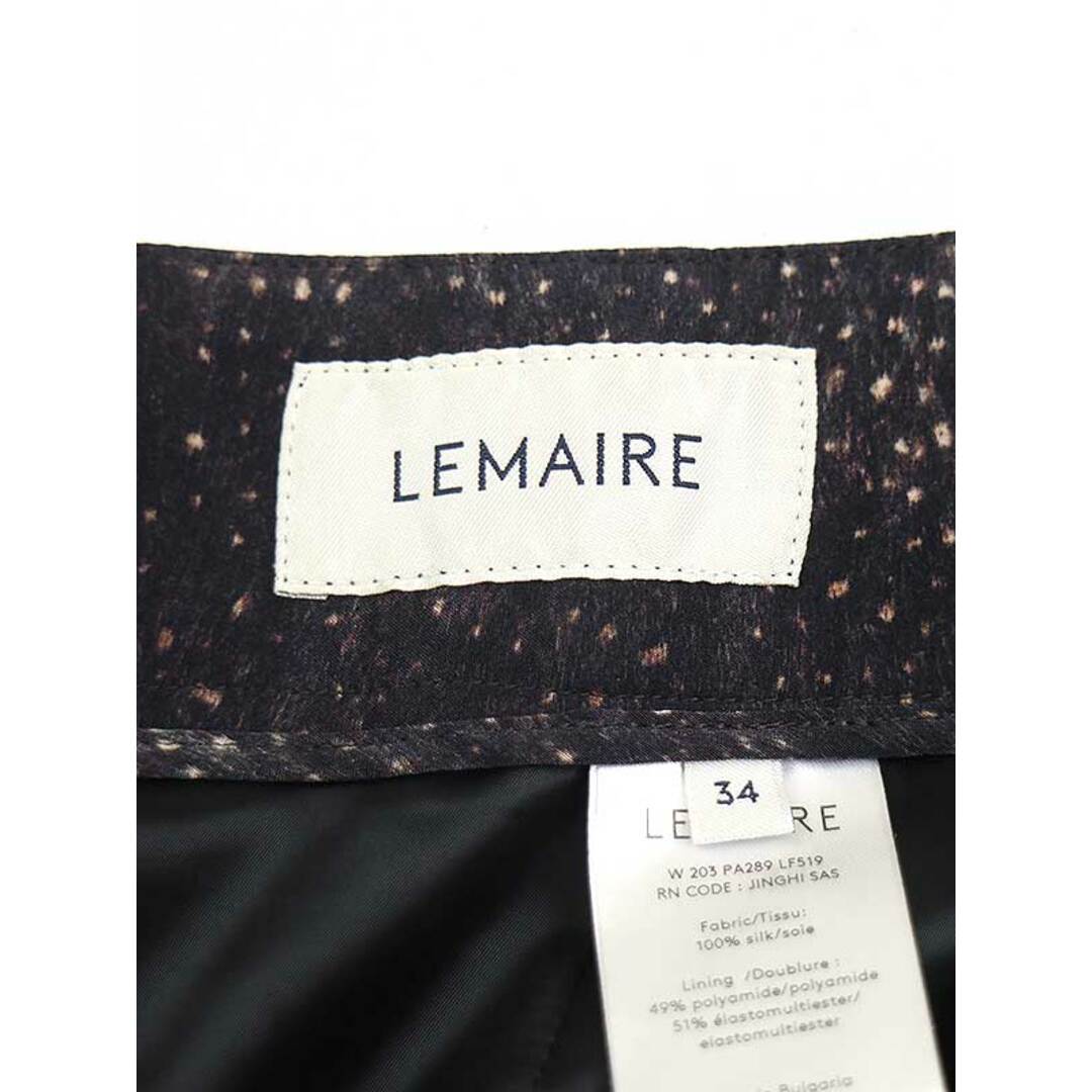 LEMAIRE(ルメール)のLEMAIRE ルメール 20AW 総柄 シルクベルテッドワイドパンツ パープル 34 レディースのパンツ(その他)の商品写真