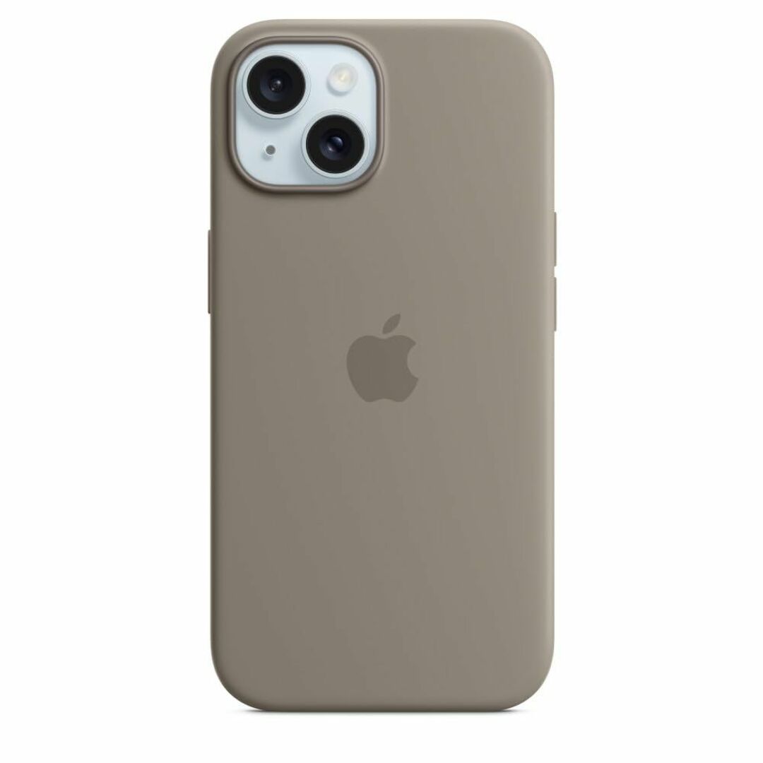 【色: クレイ】Apple MagSafe対応iPhone 15シリコーンケース