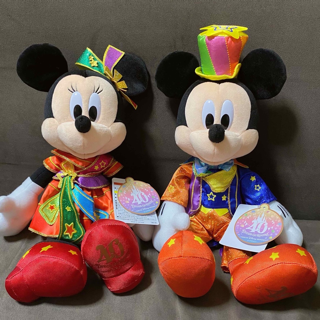 Disney - TDR 40周年 新品タグ付き ミッキー ミニー ぬいぐるみ の通販 ...