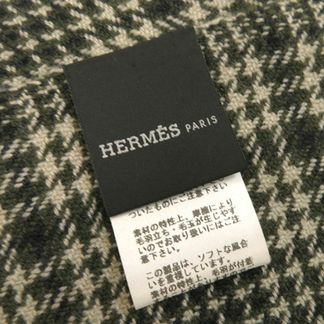 Hermes(エルメス)のエルメス  マフラー  チェック柄 千鳥格子 ハンドメイドのファッション小物(マフラー/ストール)の商品写真