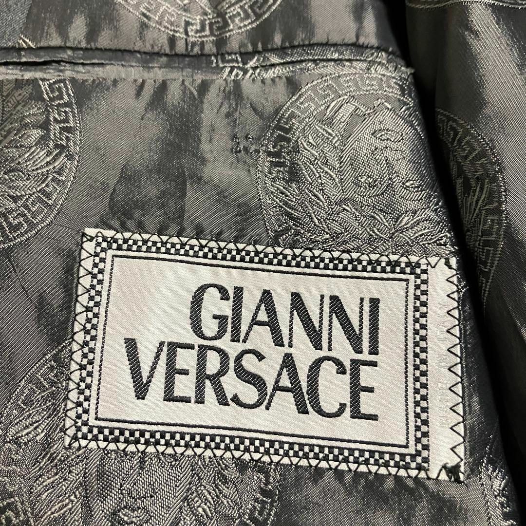 【希少シルク100%】GIANNI VERSACE スーツ　メデューサ総柄　50