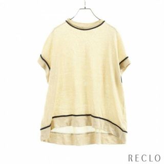 ブルネロクチネリ(BRUNELLO CUCINELLI)の トップス 半袖 リネン ライトベージュ スパンコール(Tシャツ(半袖/袖なし))