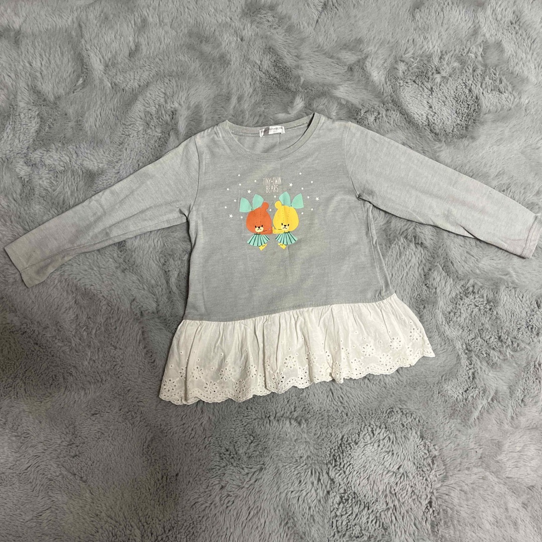 ルルロロ長袖シャツ 110cm キッズ/ベビー/マタニティのキッズ服女の子用(90cm~)(Tシャツ/カットソー)の商品写真