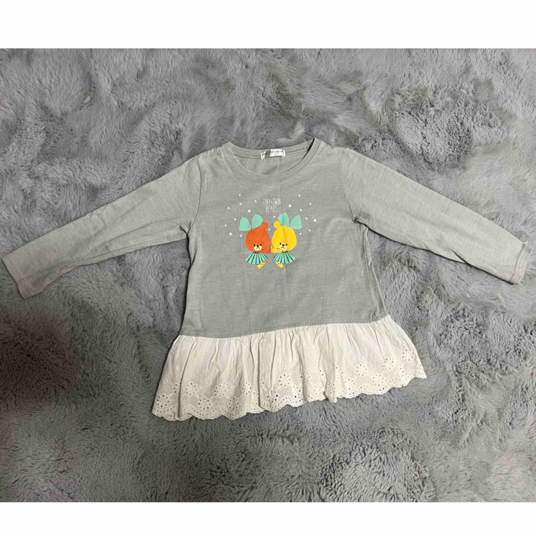 ルルロロ長袖シャツ 110cm キッズ/ベビー/マタニティのキッズ服女の子用(90cm~)(Tシャツ/カットソー)の商品写真