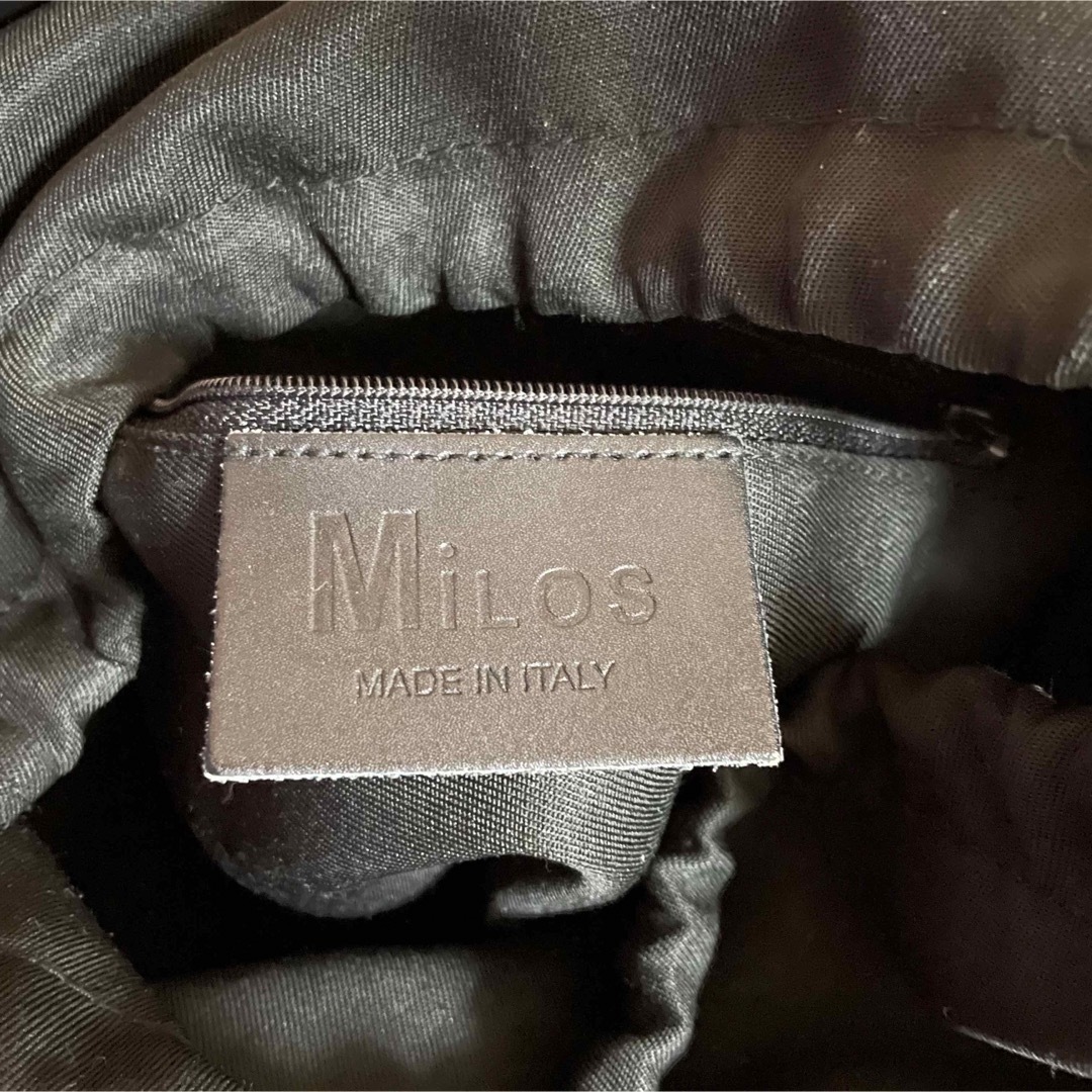 MILOS ミロス バケツ型 ショルダーバッグ ハンドバッグ ブラック