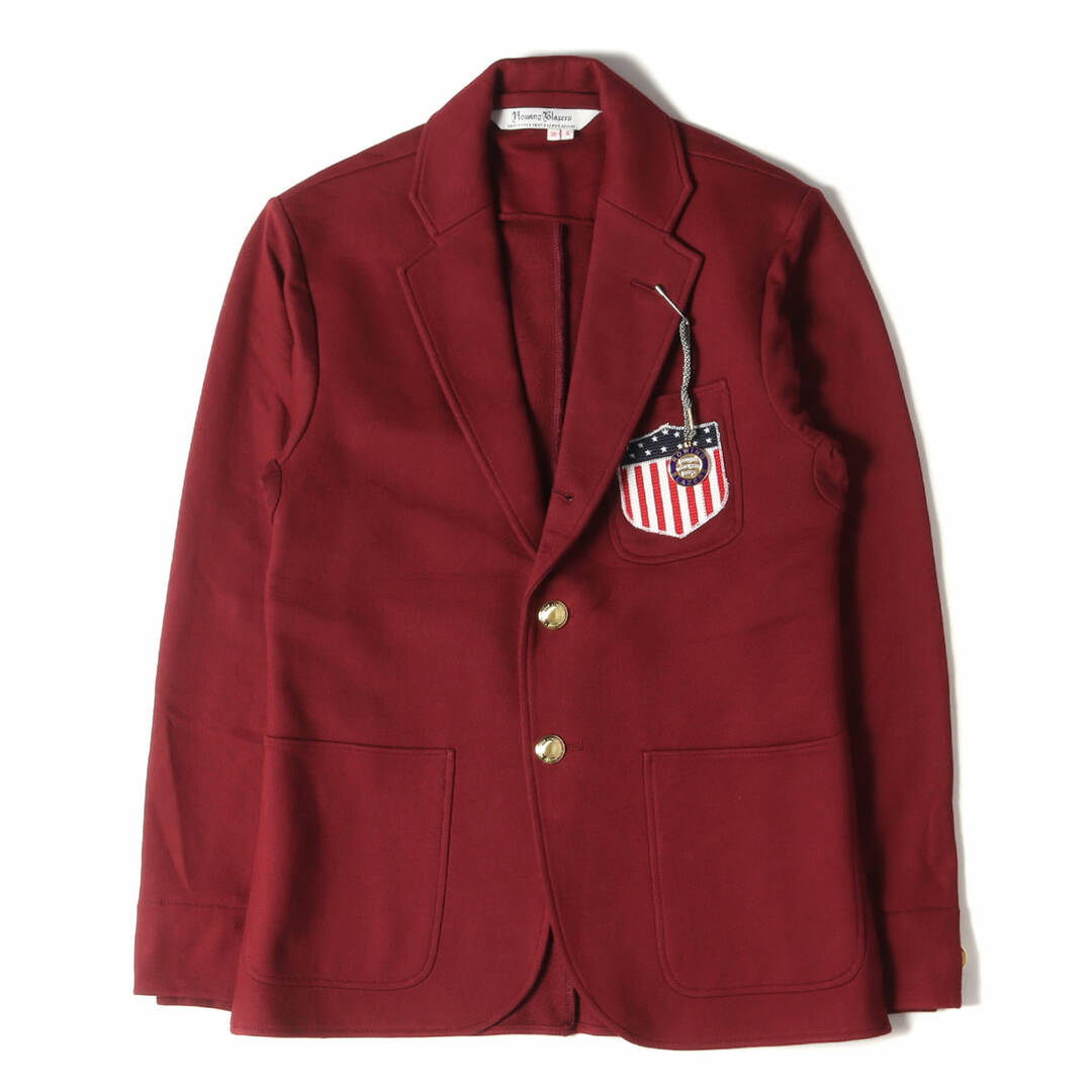 Rowing Blazers ローイングブレザーズ ジャケット サイズ:36 20AW BEAMS PLUS ビームス 別注 スウェット 段返り 3B ブレザー ジャケット テーラード 金ボタン 裏毛 バーガンディ アウター ブルゾン【メンズ】【美品】