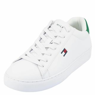 トミーヒルフィガー(TOMMY HILFIGER)のTOMMY HILFIGER トミーヒルフィガー スニーカー tmBRECON3 メンズ WHI04 ホワイト/グリーン サイズ9/27cm(スニーカー)