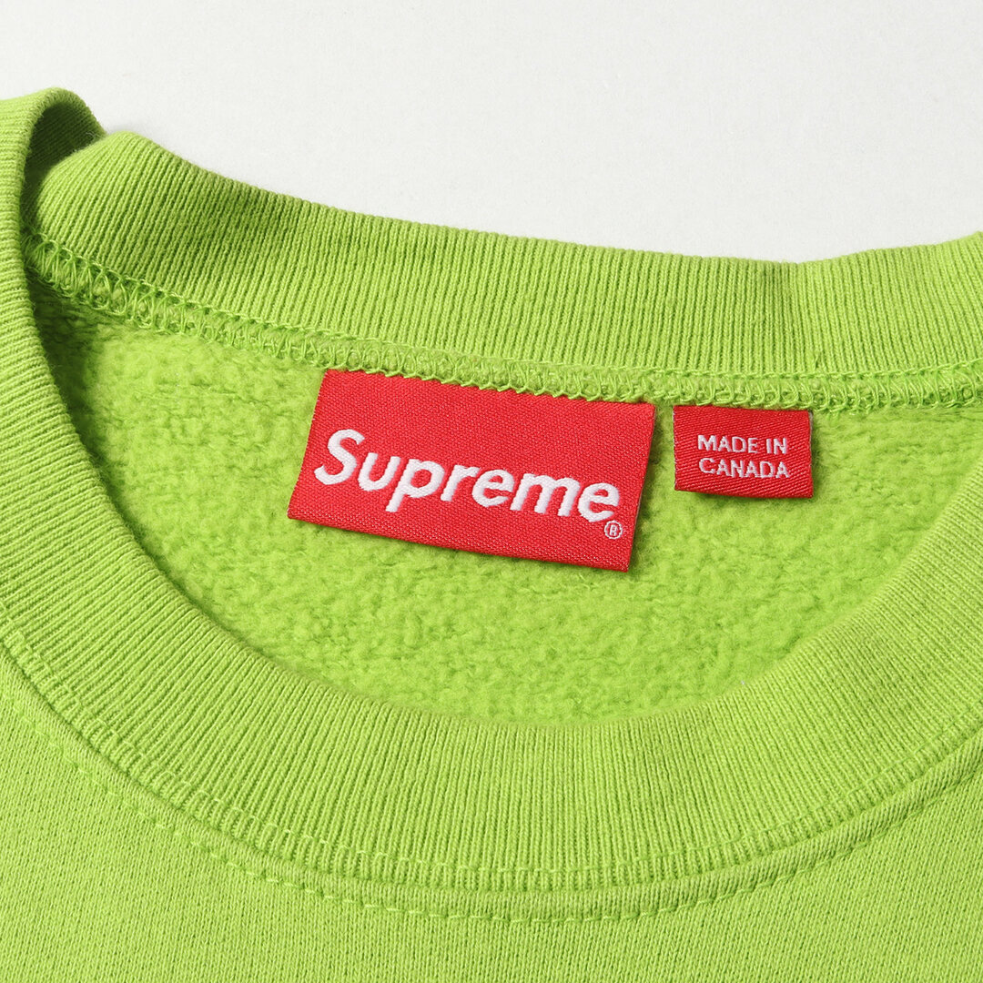 Supreme シュプリーム スウェット サイズ:S 20SS カットアウト ボックスロゴ クルーネック スウェットシャツ Cutout Logo Crewneck ライム トップス トレーナー 【メンズ】