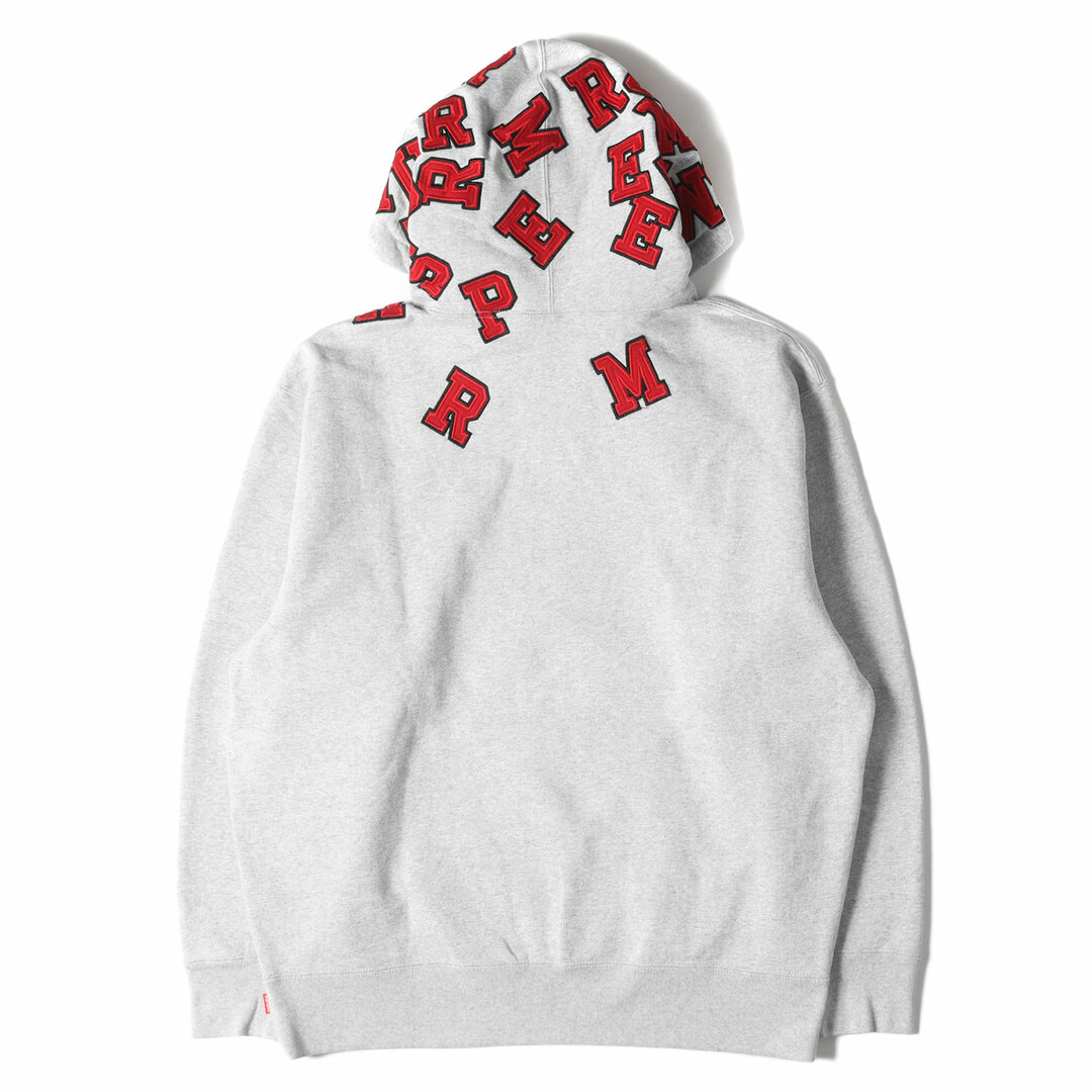 Supreme シュプリーム パーカー サイズ:L 22AW フード アップリケ ロゴ スウェット パーカー Scattered Applique Hooded Sweatshirt ヘザーグレー トップス フーデッド スウェットシャツ フーディー 【メンズ】【美品】