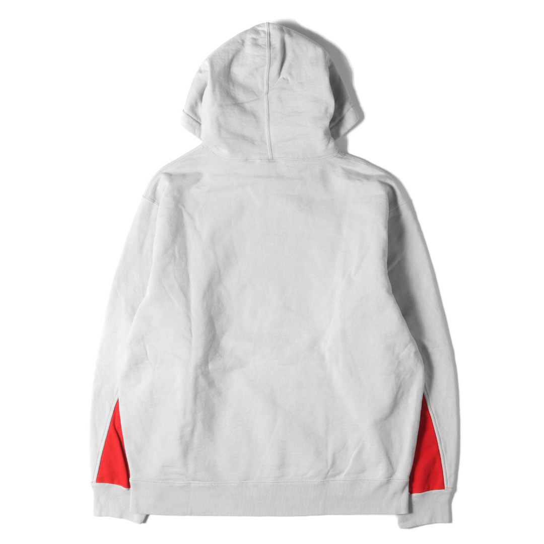 Supreme シュプリーム パーカー サイズ:M 22SS 袖パネルロゴ スウェット パーカー Cropped Panels Hooded Sweatshirt グレー トップス フーデッド スウェットシャツ フーディー 【メンズ】