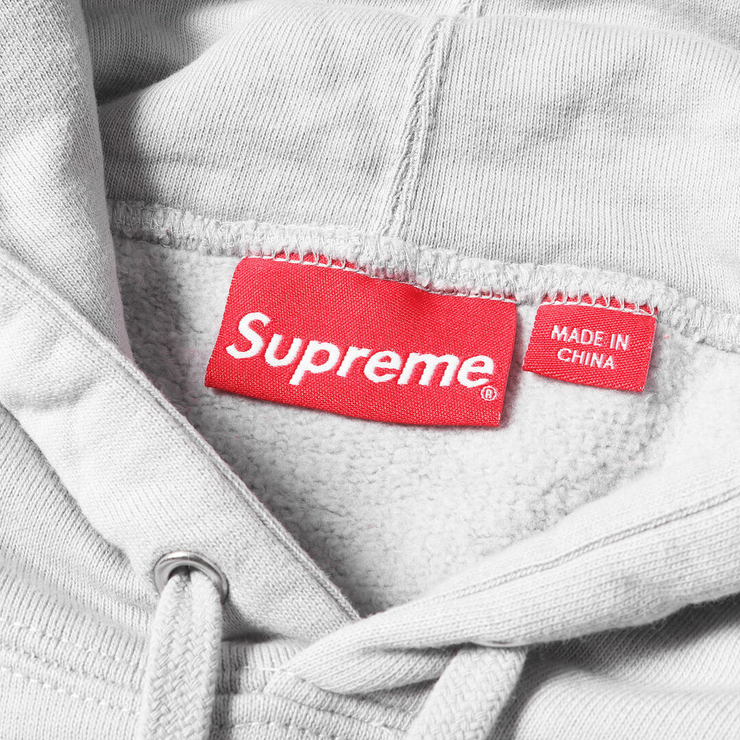 Supreme シュプリーム パーカー サイズ:M 22SS 袖パネルロゴ スウェット パーカー Cropped Panels Hooded Sweatshirt グレー トップス フーデッド スウェットシャツ フーディー 【メンズ】