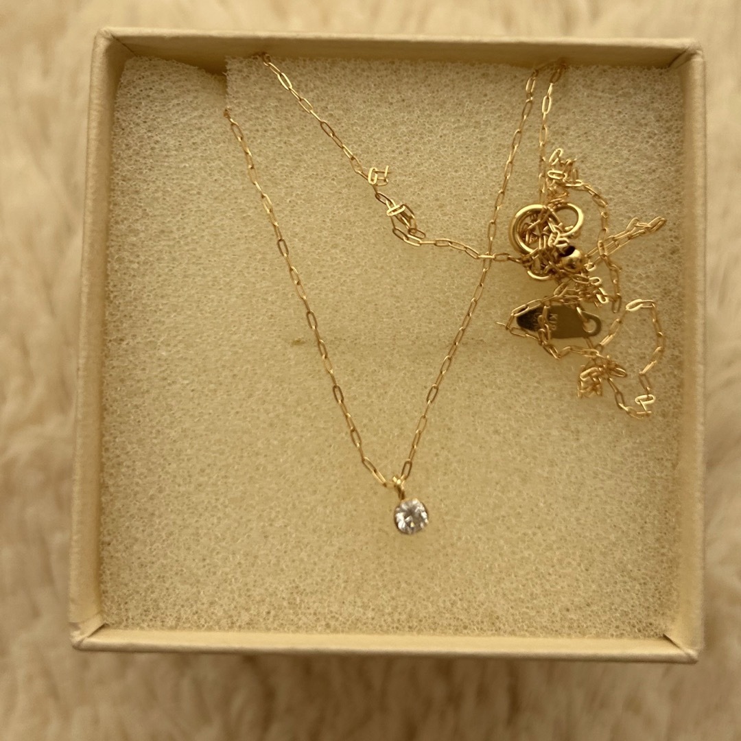 アガット18K  ダイヤネックレス