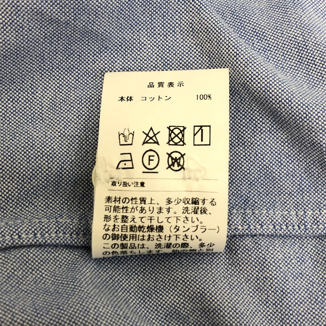 □□DESCENDANT ボタンダウン 長袖シャツ Lサイズ ブルー □□DESCENDANT ボタンダウン 長袖シャツ Lサイズ ブルー