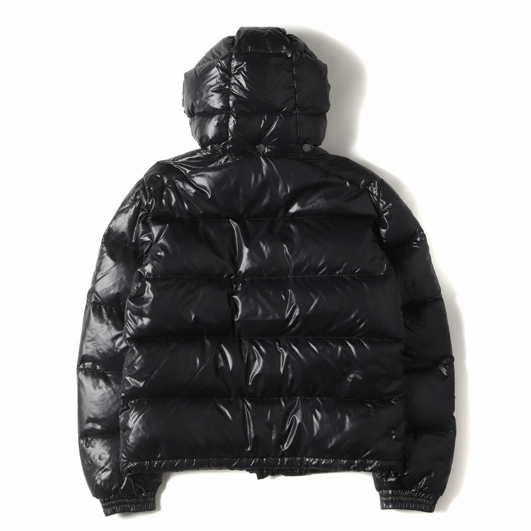 MONCLER モンクレール ダウン ジャケット サイズ:1 フード付き シャイニー ナイロン ダウンジャケット K2 41303 フード取り外し可能  ブラック 黒 アウター ブルゾン コート【メンズ】【中古】