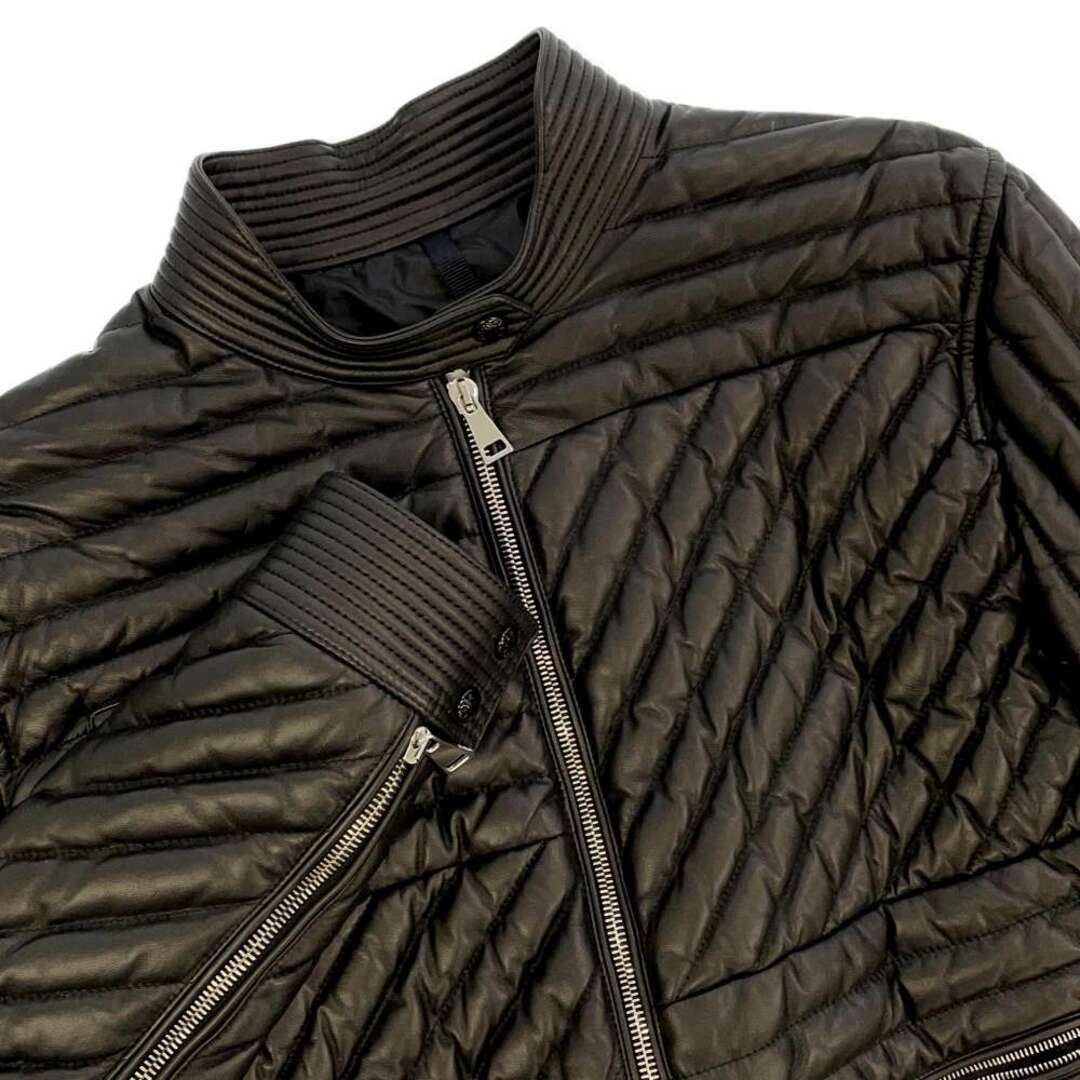 モンクレール ジャケット FLAMANT ラムスキン レディースサイズ1 MONCLER アウター アパレル レザー 黒