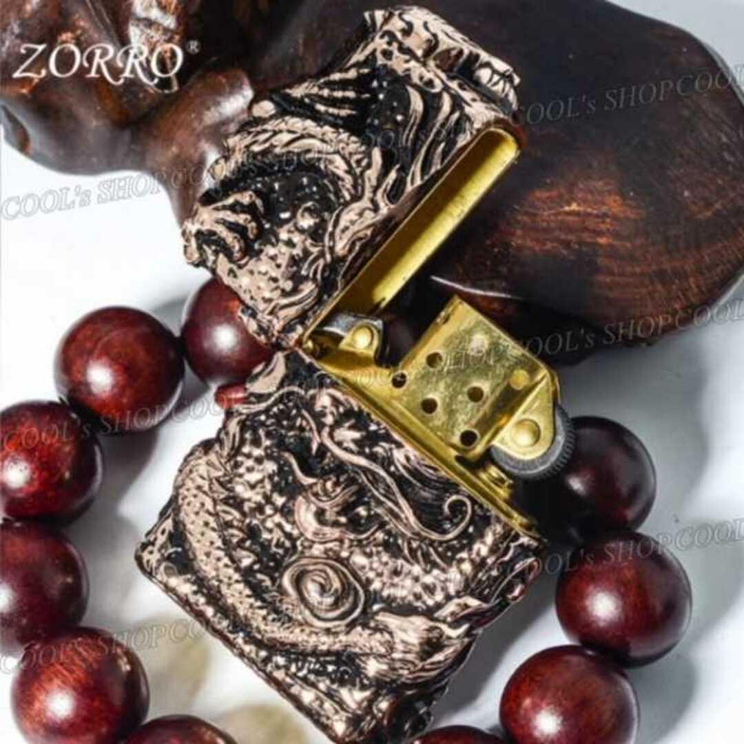 龍神 フルメタルジャケット オイルライター ZORRO ドラゴン zippo 金