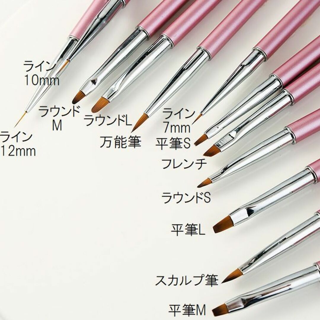 12種からお好きな筆をどうぞ ネイル筆 ジェルネイルブラシ ネイルブラシ 筆