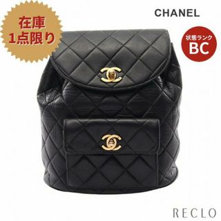 シャネル(CHANEL)のマトラッセ バックパック リュックサック ラムスキン ブラック ゴールド金具(リュック/バックパック)