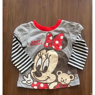 ディズニー(Disney)の80 ベビーミニーちゃん 長袖Tシャツ(Ｔシャツ)