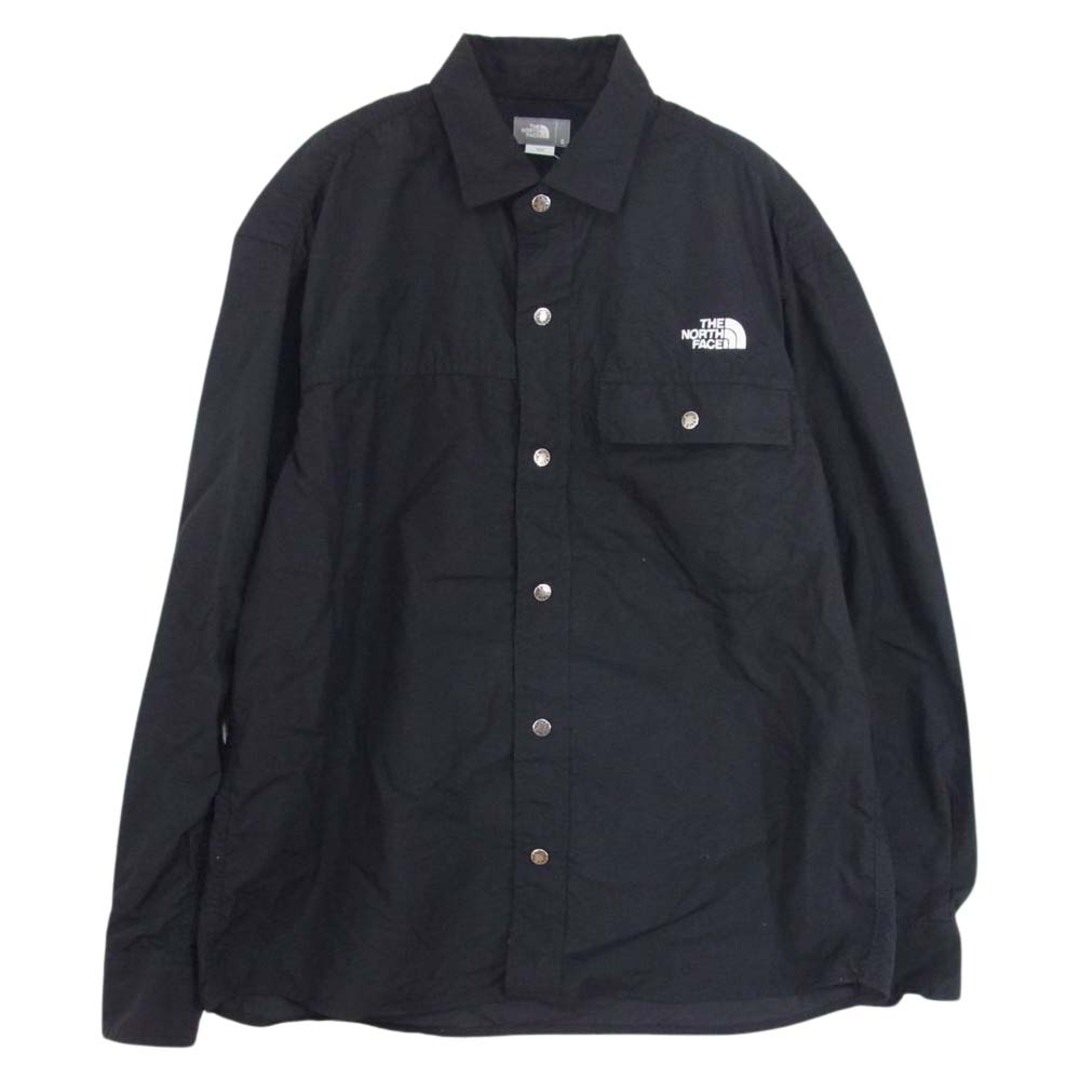 THE NORTH FACE ノースフェイス NR11961 L/S Nuptse Shirt ロングスリーブ ヌプシ 長袖 シャツ ブラック系 S