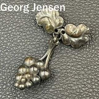 Georg Jensenパンジーのシルバーブローチ　ヴィンテージ