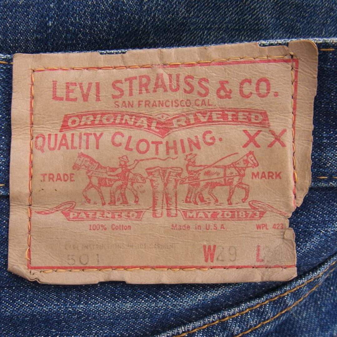 Levi's(リーバイス)のLevi's リーバイス デニムパンツ ヴィンテージ 501 66前期 スモールE ボタンフライ ストレート デニム パンツ  インディゴブルー系【中古】 メンズのパンツ(その他)の商品写真