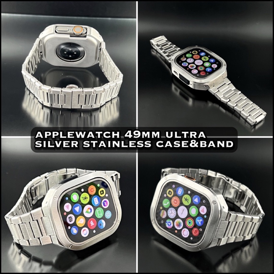 アップルウォッチ 49mm ウルトラ ブラック ステンレス ケース ベルト