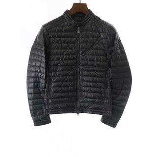 モンクレール(MONCLER)のMONCLER モンクレール CASTEU シープスキン レザーダウンライダースジャケット ブラック 0(ダウンジャケット)