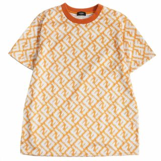 FENDI フェンディ ズッカ柄 FFロゴ 半袖 ニット tシャツ イエロー