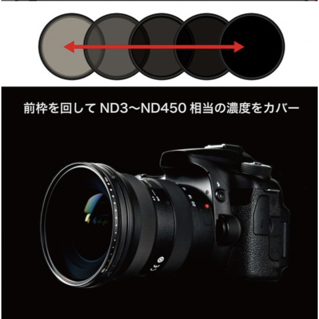 Kenko(ケンコー)のvariable ND Initial 58mm KENKO TOKINA スマホ/家電/カメラのカメラ(フィルター)の商品写真