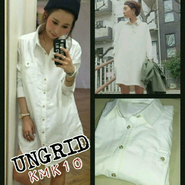 Ungrid(アングリッド)のオックスルーズシャツワンピース レディースのトップス(Tシャツ(長袖/七分))の商品写真