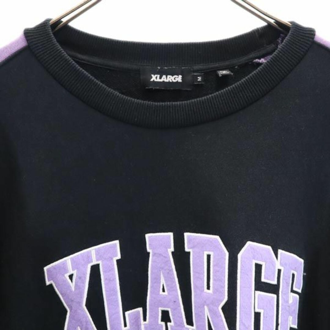 《激レア》エクストララージ XLARGE☆スウェット L デカロゴ ブラック