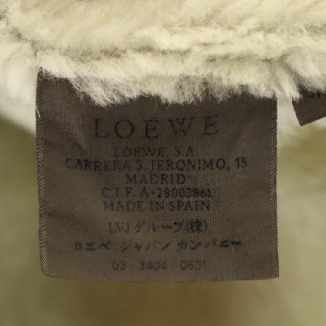 LOEWE(ロエベ)のロエベ シープスキン ムートンジャケット 40 ブラウン系 LOEWE 羊皮 レディース 古着 【231026】 レディースのジャケット/アウター(ムートンコート)の商品写真