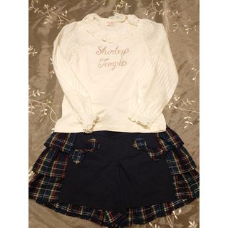 シャーリーテンプル(Shirley Temple)のシャーリー　150　ロゴカットソー＆紺色キュロット(Tシャツ/カットソー)