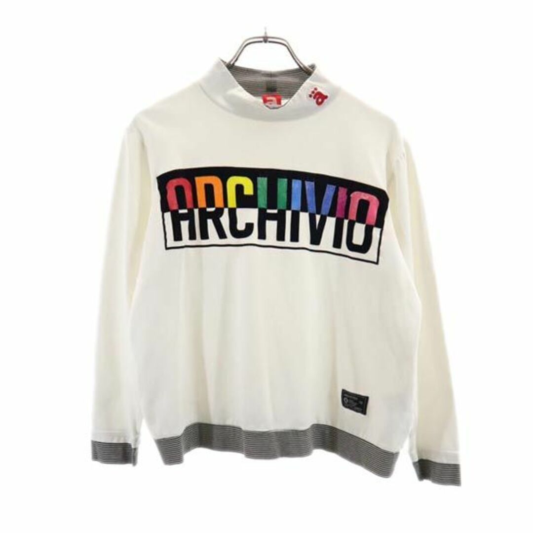 アルチビオ 日本製 ロゴ ゴルフ 長袖 Tシャツ 46 ホワイト系 ARCHIVIO