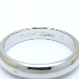 カルティエ Cartier 1895 クラシック #50 リング 幅3.5mm Pt プラチナ 指輪【証明書付き】VLP 90170570