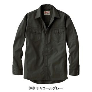 自重堂 - 訳あり値下げ★jawin 55004 長袖ジャケシャツ　チャコールグレーL