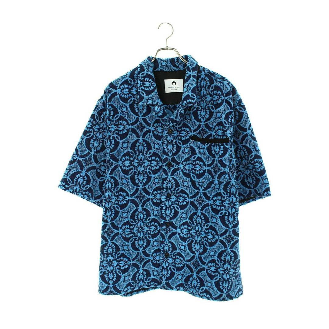 マリーンセル Marine Serre  GOLD LINE/ORIENTAL TOWELS BOWLING SHIRT オリエンタルタオルボウリング半袖シャツ メンズ L