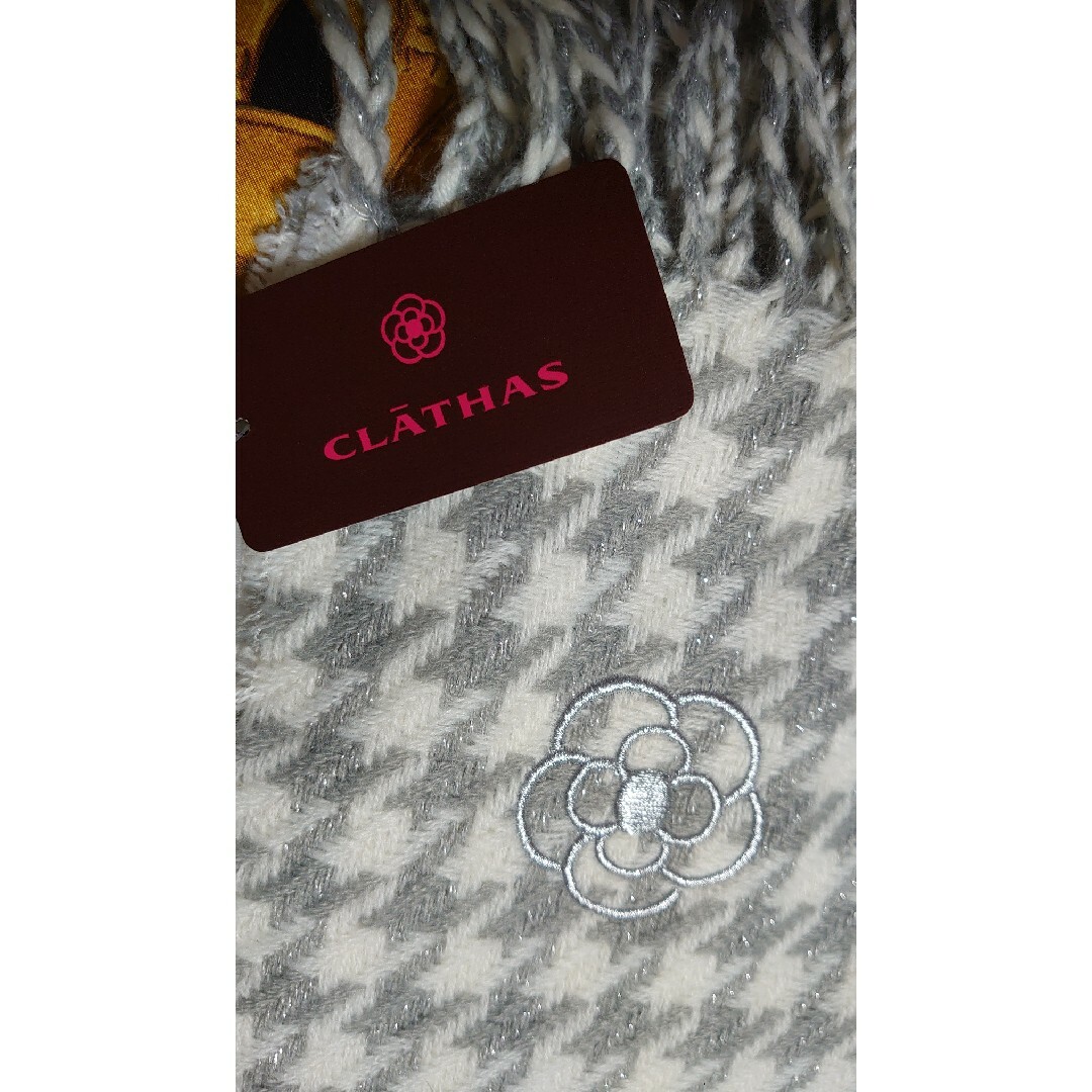 CLATHAS(クレイサス)のCLATHAS　千鳥格子　ストール　未使用 レディースのファッション小物(マフラー/ショール)の商品写真